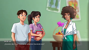 Masturbating next to a perverted MILF who helps me -