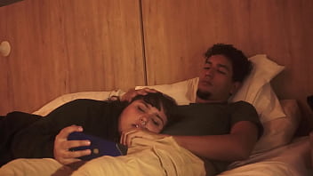 My stepbrother realizes that we are alone and takes the