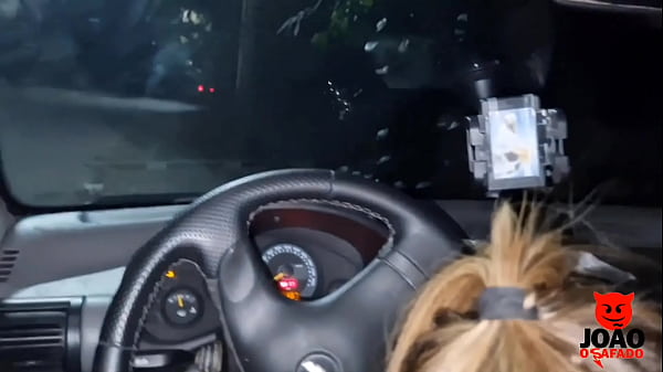 Sex In A Car On A Street At Night With