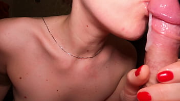 Hard blowjob and mouth full of sperm