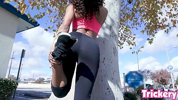 Trickery - Demi Sutra squirts & sucks on a big