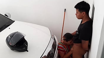 While she's tied up, I fuck her tight pussy