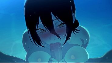 Reze and Denji Having Hardcore Sex in the Pool |