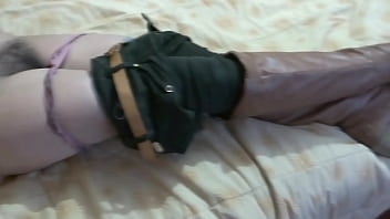 My step stepdaughter resting in her bedroom, I spy on