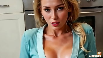 Stepmom fucked by stepson in the kitchen - Big ass