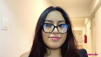 College student with a big ass, having her first casting