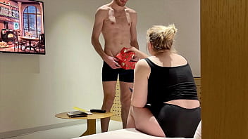 Christmas Dick in a Box for My Big Titty Step