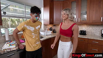 Fit MILF step mom gives step son a special b-day