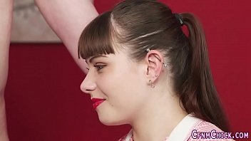 Cfnm teen sucking cock