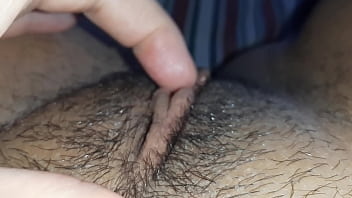 I masturbate my innocent unshaven pussy while my parents are