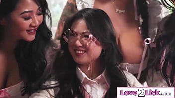 Petite Asian coed Lulu Chu is the center of a