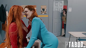 Siri Dahl and Lauren Phillips Fuck Stepson Elias in Classroom