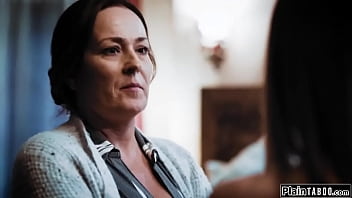 Stepdaughter is licked by busty stepmom