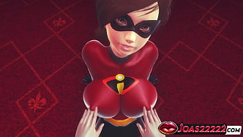 Helen Parr The Incredibles Gets an Orgasm from Breast Play