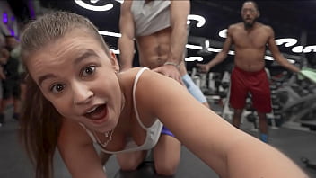 Cheating Teen Caught Having Sneaky Sex in the Gym by