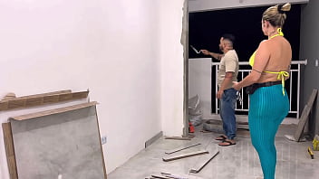 Bricklayer Tonho got really horny seeing his boss in gym