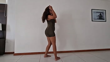 Big ass Latina dancing with wet panties