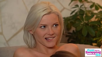 Hot Stepsister Zazie Shares Step Brothers Cum With Girlfriend Olivia