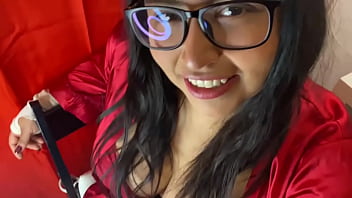 SURPRISE BLOWJOB after the interview with cumshot in her mouth