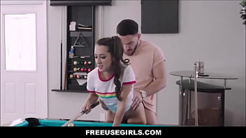 FreeUse Petite Teen Is Anytime Fuck Toy While Playing Pool