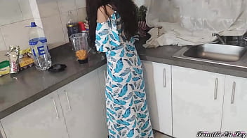 My Beautiful Stepdaughter in Blue Dress Cooking Is My Sex