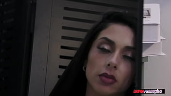 Brunette with a pink pussy loves to get her ass