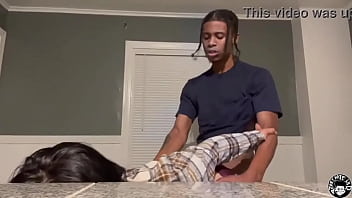 Busty stepmom lets lil d hit while dad's at work