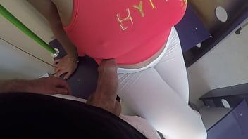 Stranger Flashing Dick in Train and Offer Him Handjob and