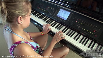 College sorority girls casually nude at the beach house