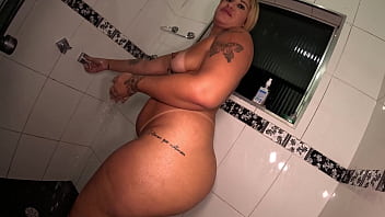 It turned into a shower party with the big-assed Bahian