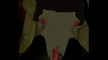 Goth dragoness pays for her drink a different way