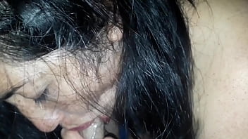 My slutty neighbor sucks my dick and gets fucked in