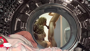 Chubby blonde has sex with a young guy in the