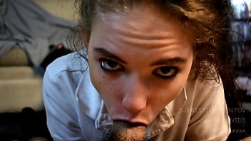 19 year old Lana Adams first porn scene talks dirty