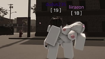 White roblox slut plays criminality and gets fucked like a