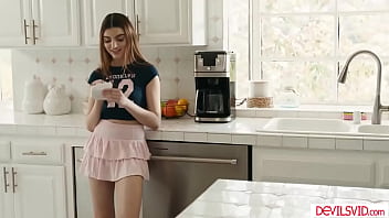 Stepdad helping teen stepdaughter orgasm