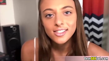 Beautiful skinny stepsister Gia gets rough fucked POV style and