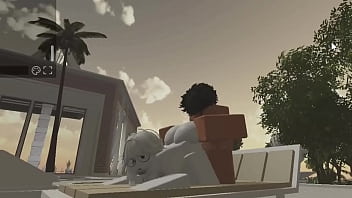 White roblox slut used up by stranger on the pool