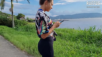 Horny Uber ride - I fucked my wet pussy behind