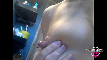 Nippleringlover hot pregnant milf milky tits pierced nipples squirting lots