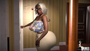 Churchlady gets fucked on the staircase of her house while