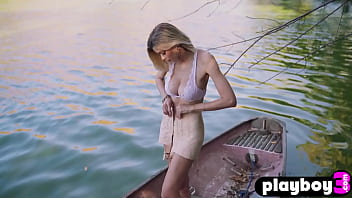 Totally wet teen model Anna Lisa shows perfect big tits