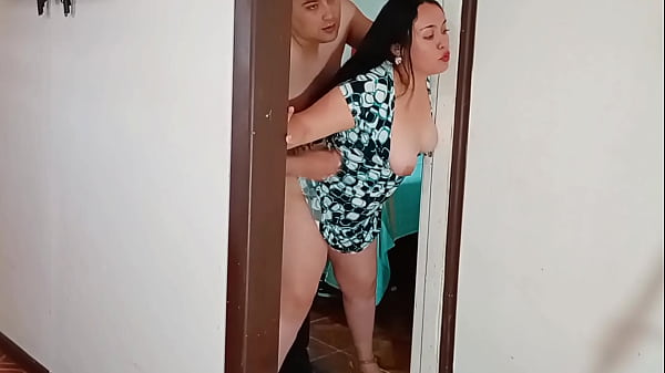 Horny stepmother gets fucked while her cuckolded husband is in