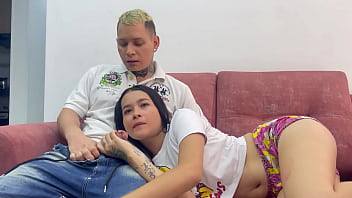 Movie afternoon with my shy stepsister and I end up