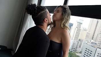 Hot blonde with big breasts loves it when the man