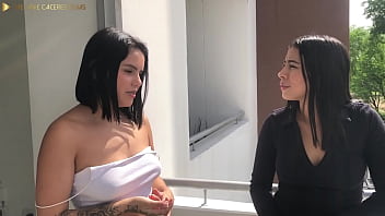 Horny threesome of stepmother and stepdaughter - they fuck their