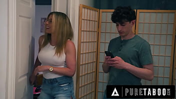 PURE TABOO Cunning Cory Chase Blocks Stepson At Door While
