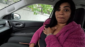 I showed my pussy in the building's parking lot and