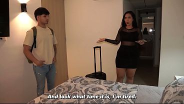 Big-bootied stepmom and her well-endowed stepson end up having sex