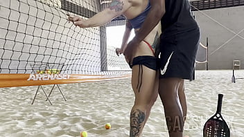 My beach tennis teacher couldn't stand seeing my big ass